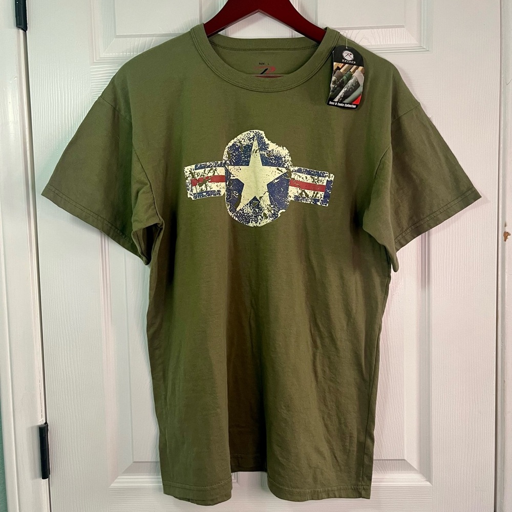 Men’s green army air shirt